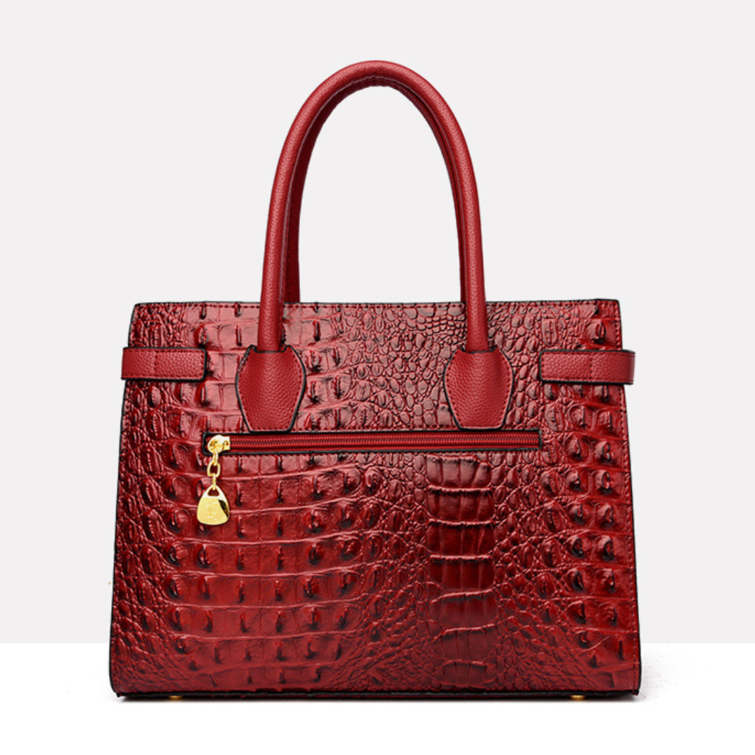 Large Capacity Retro Crocodile Pattern Women's Handbag