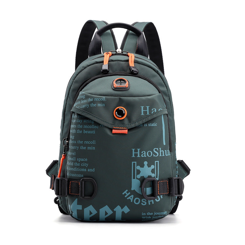 Men's Waterproof Nylon Chest Backpack