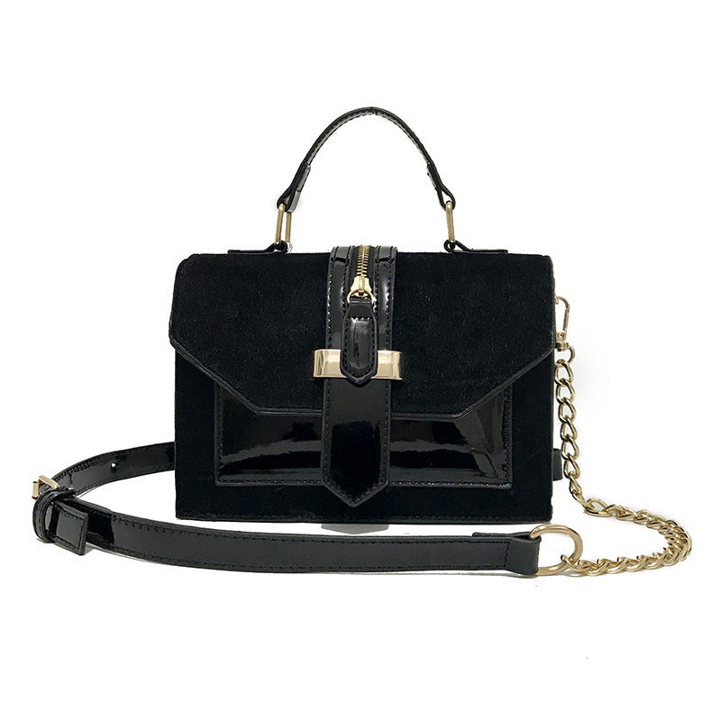 Leopard Print Velvet Chain Mini Bag