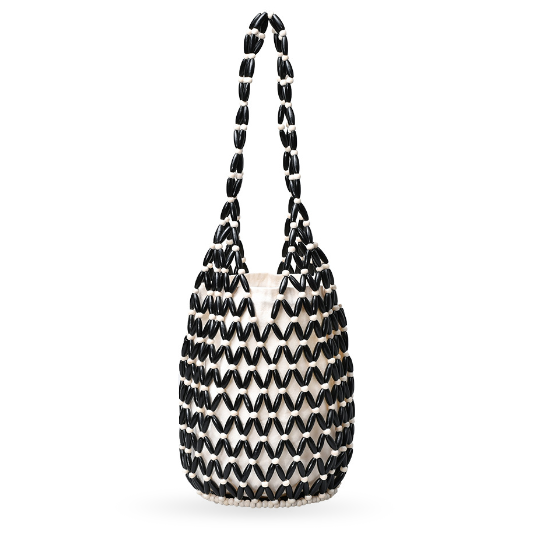 European Style Woven PVC Women's Bucket Shoulder Bag