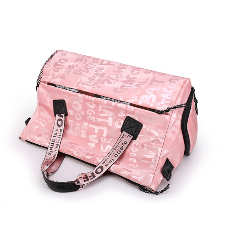Graffiti Oxford Gym Bag with Shoe Compartment