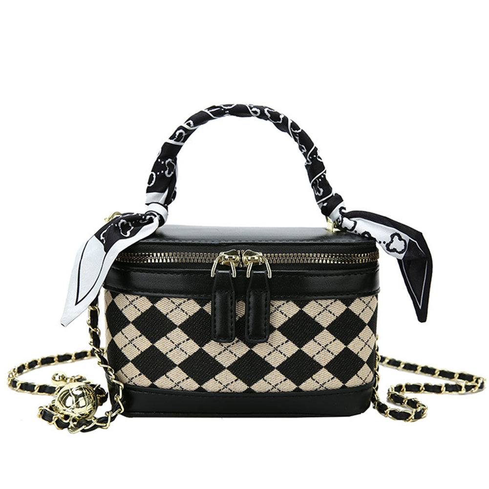 Fashion Diamond Chain Mini Square Bucket Bag