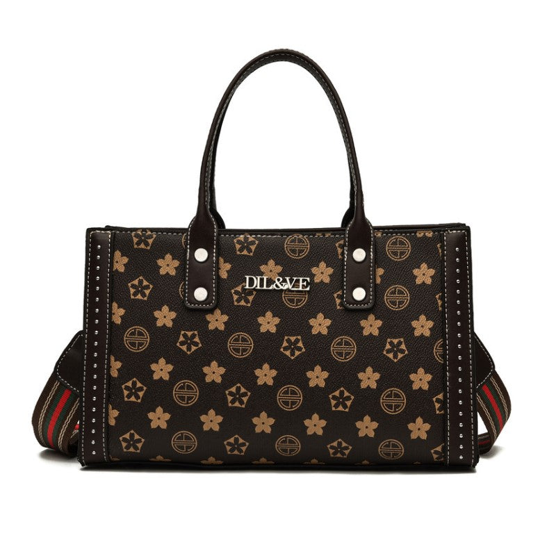 Summer Oblique Print Crossbody Handbag