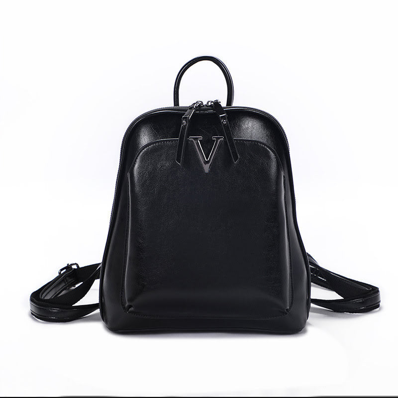 Multifunctional Genuine Leather Women's Backpack