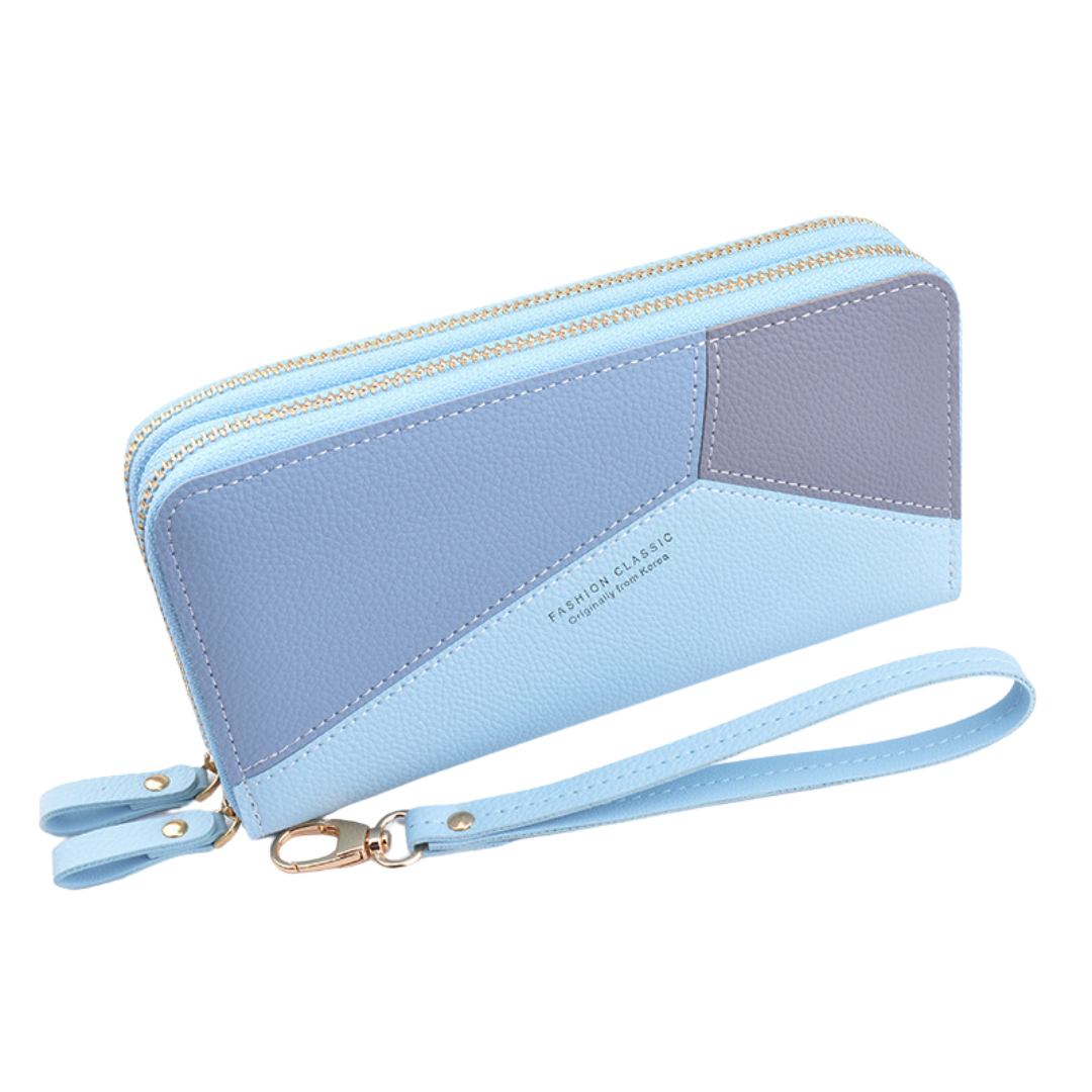 Fashionable Stitched Contrast Color Ladies' Wallet