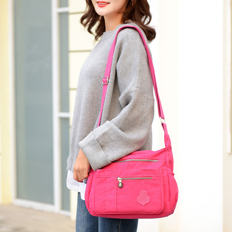 Floral Lightweight Nylon Shoulder Crossbody Bag