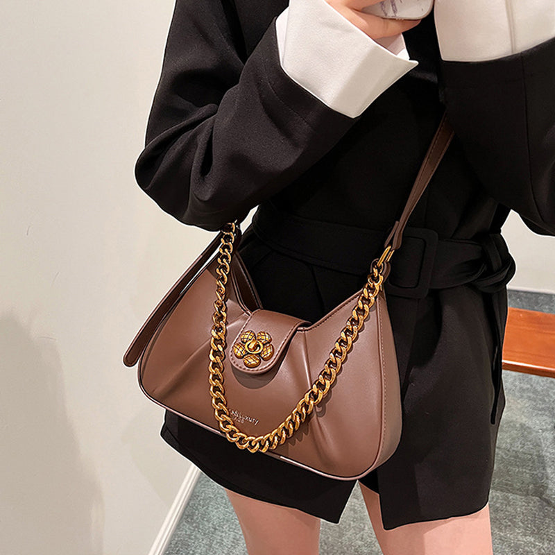 Pleated Textured Commuter Underarm Shoulder Bag