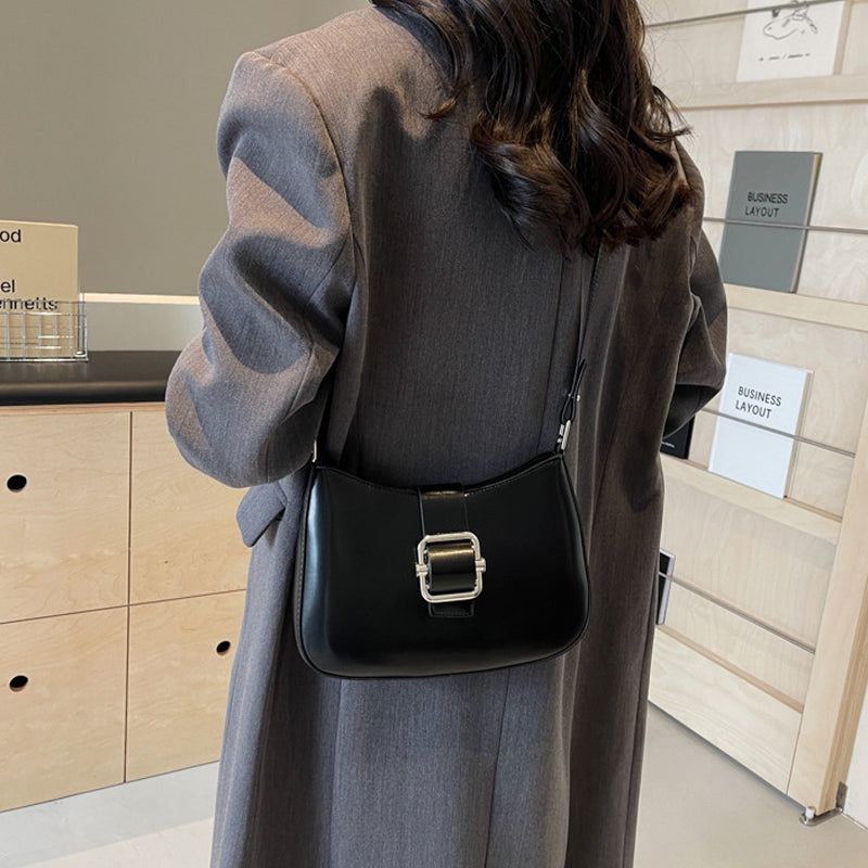 French Retro Solid Underarm Shoulder Messenger