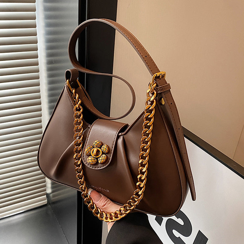 Pleated Textured Commuter Underarm Shoulder Bag