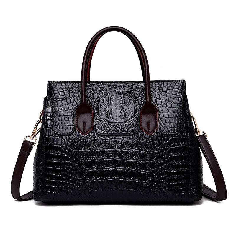 Crocodile Pattern PU Leather European Tote Bag