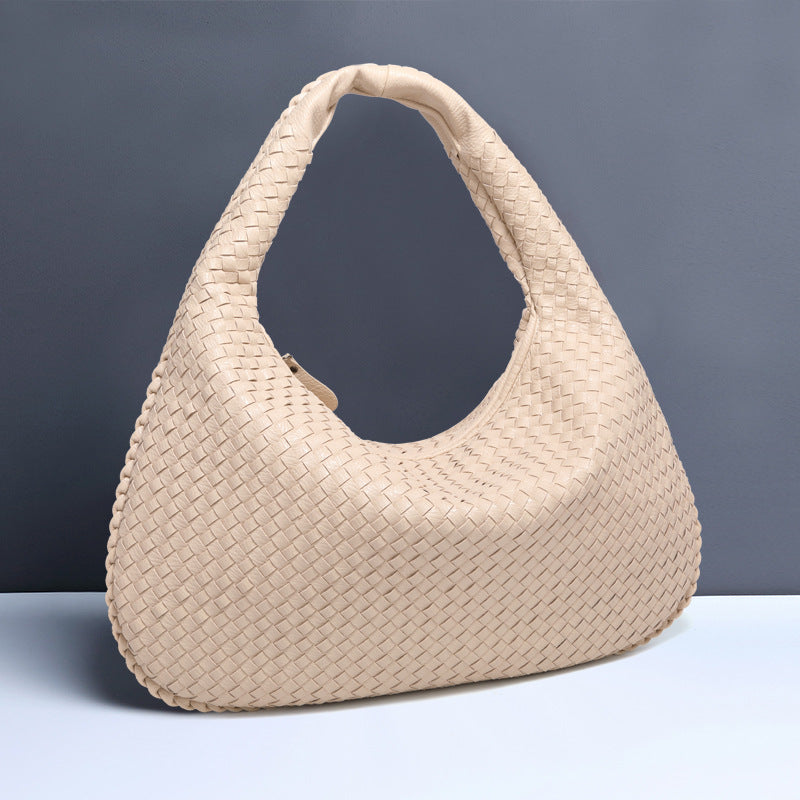 Fashionable Hand-Woven Dumpling Bag for Women