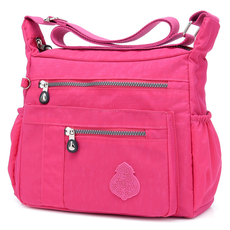 Floral Lightweight Nylon Shoulder Crossbody Bag