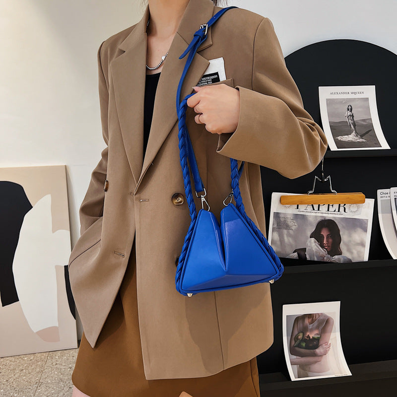 French Style Textured Mini Crossbody Handbag