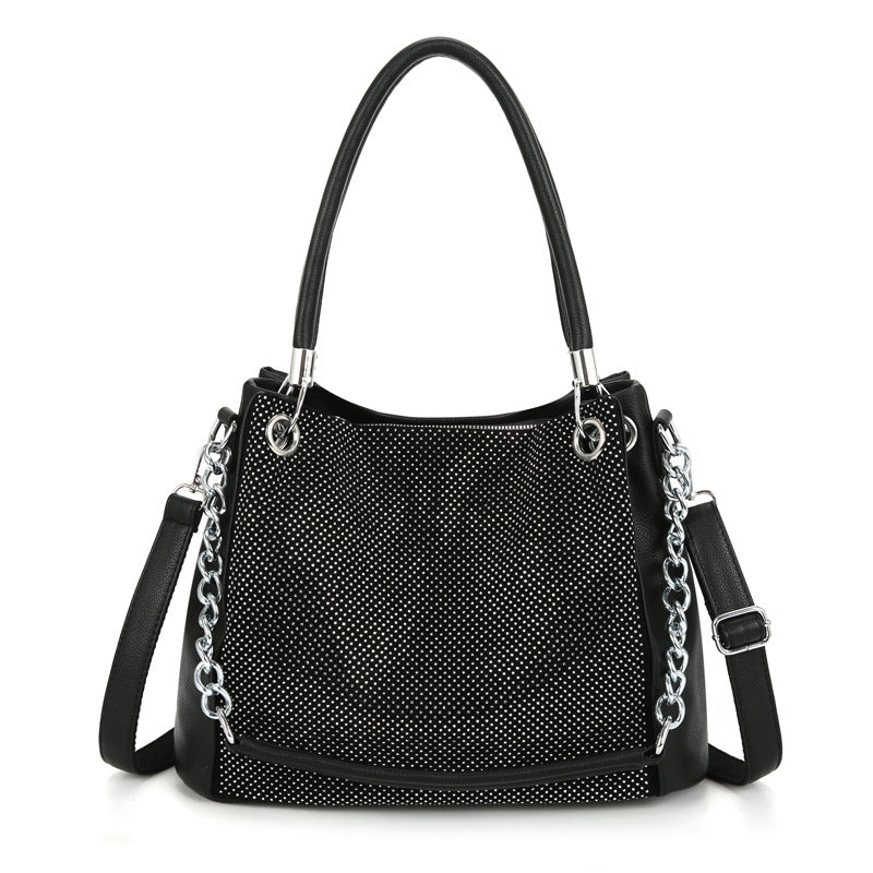 Diva Sparkle Diamond Stitched Shoulder Bag