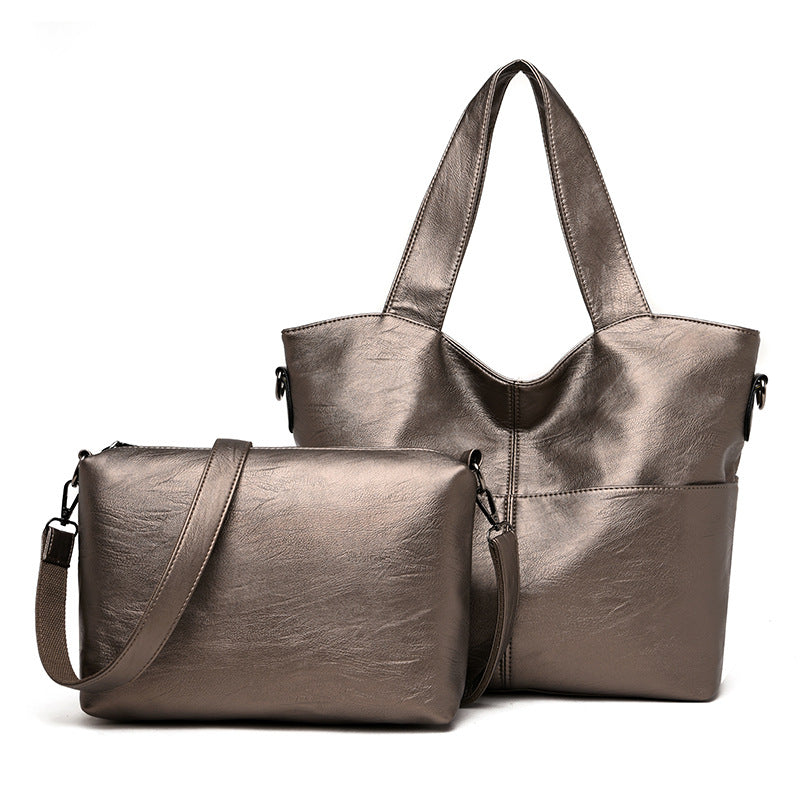 Large Capacity Women's Shoulder and Messenger Bag Set