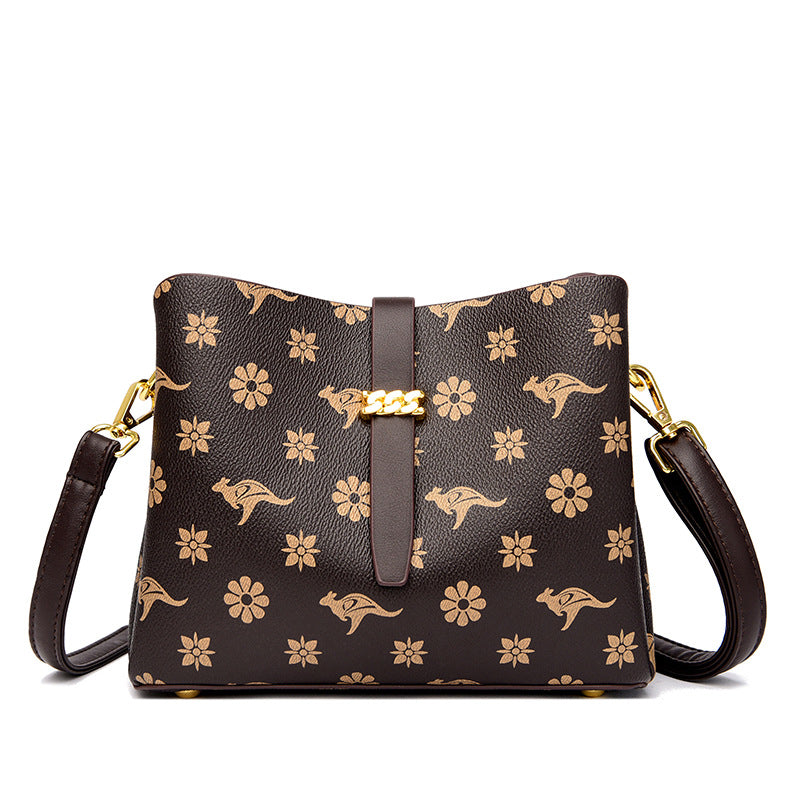Fashion Printed Ladies Shoulder Bucket Bag