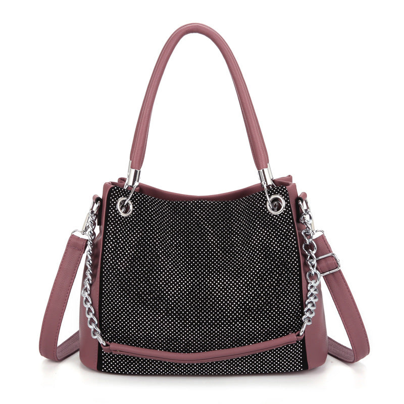 Diva Sparkle Diamond Stitched Shoulder Bag
