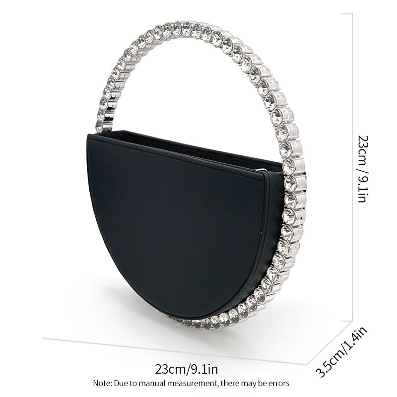 Crystal Diamond Round Sparkling Evening Clutch