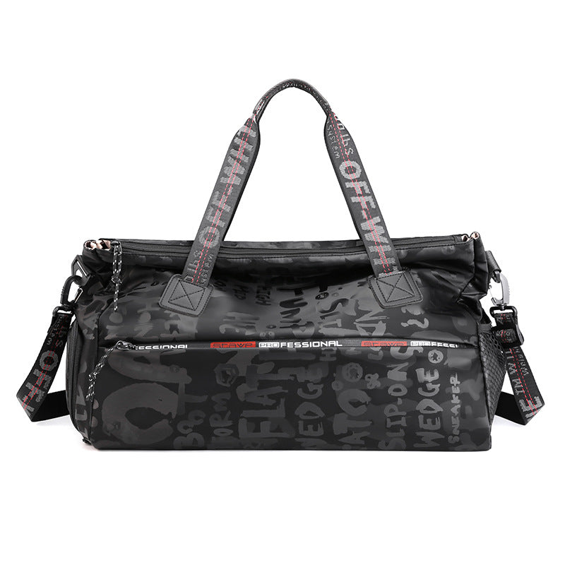 Graffiti Oxford Gym Bag with Shoe Compartment