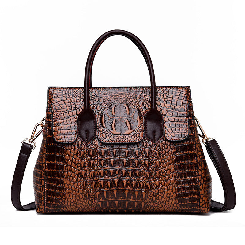 Crocodile Pattern PU Leather European Tote Bag