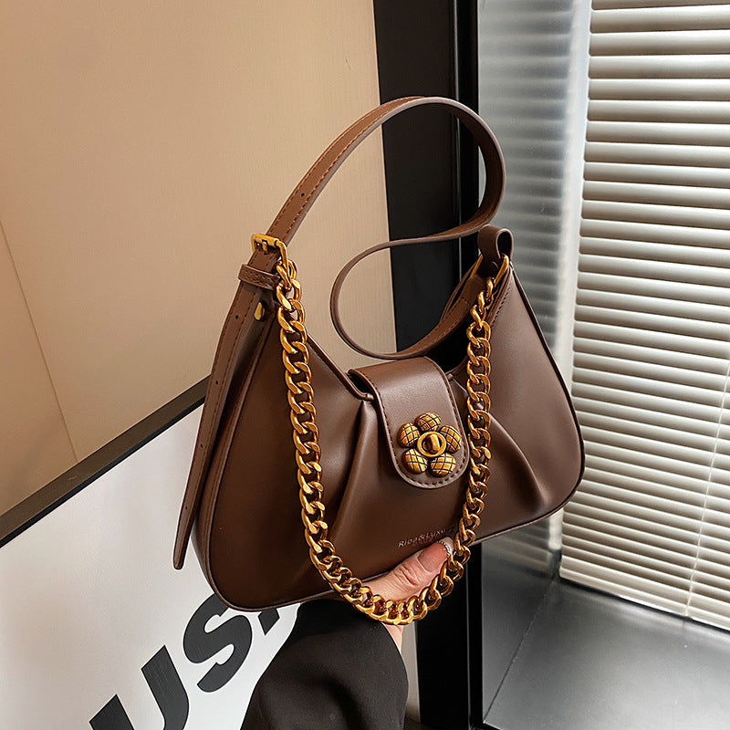 Pleated Textured Commuter Underarm Shoulder Bag