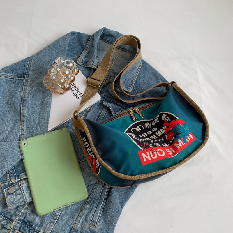 Ethnic Style Denim Dumpling Crossbody Bag