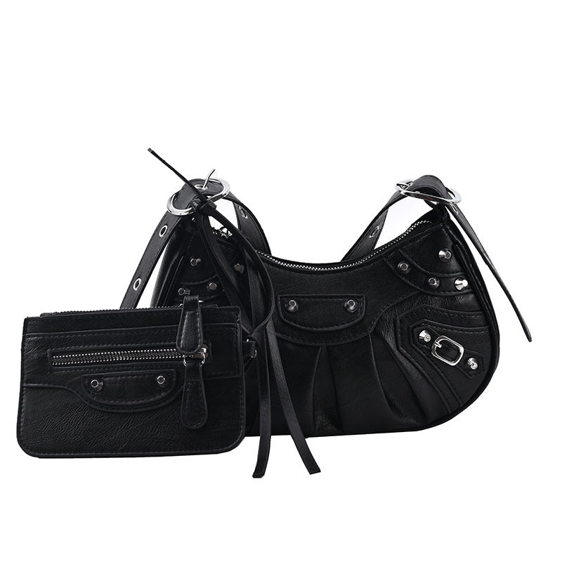 Faux Leather Multifunction Retro Casual Shoulder Bag