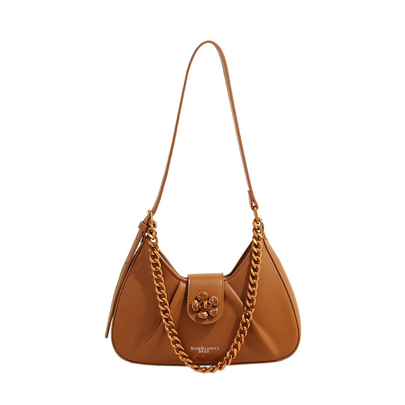 Pleated Textured Commuter Underarm Shoulder Bag