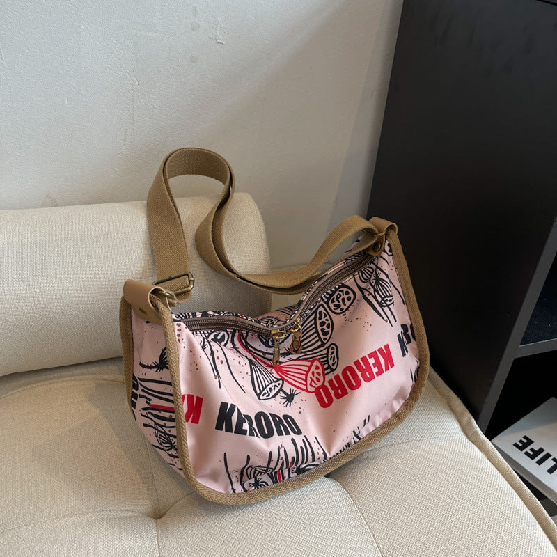 Ethnic Style Denim Dumpling Crossbody Bag