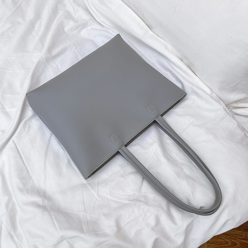 Versatile Large PU Leather Commuter Tote Bag