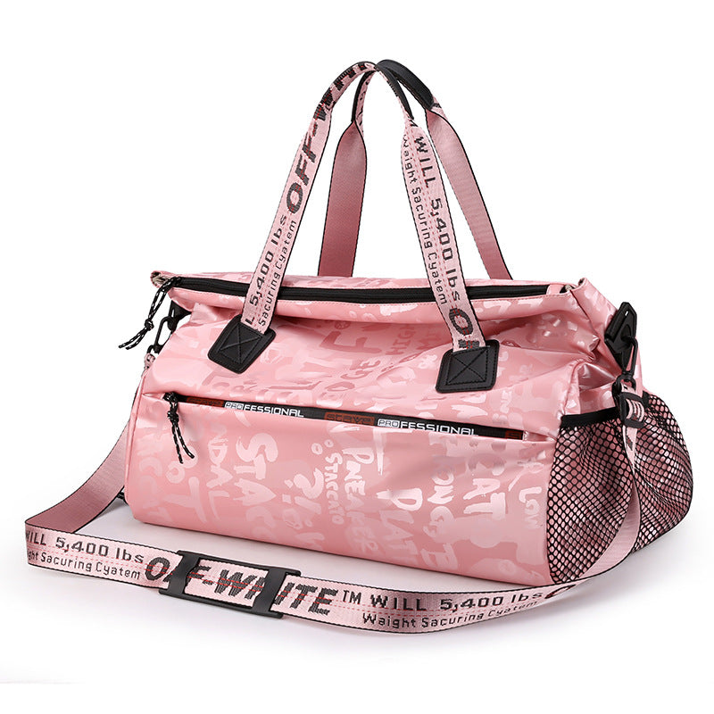 Graffiti Oxford Gym Bag with Shoe Compartment