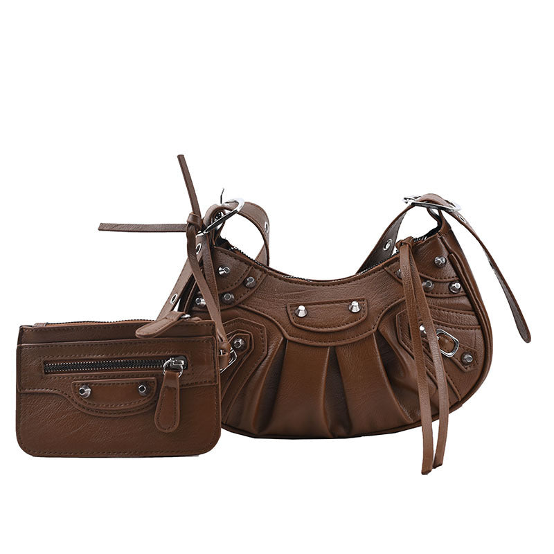 Faux Leather Multifunction Retro Casual Shoulder Bag