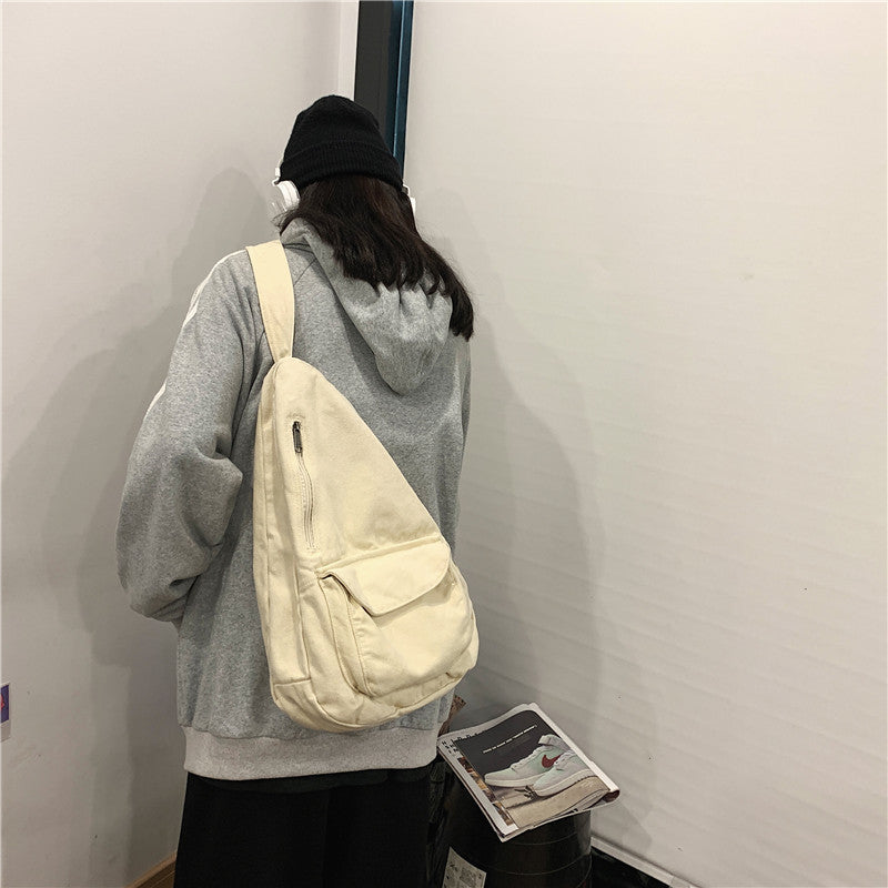 Versatile Nylon Canvas Chest Crossbody Bag