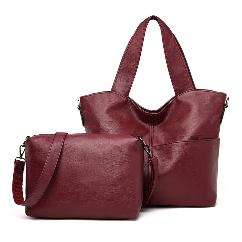 Large Capacity Women's Shoulder and Messenger Bag Set