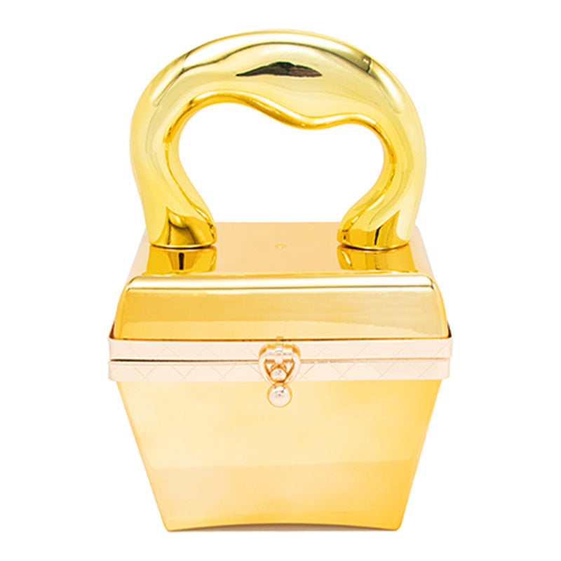 Autumn Winter PVC Chain Small Square Clutch Handbag