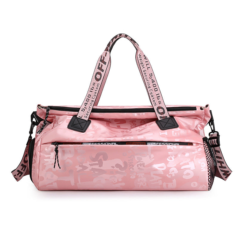 Graffiti Oxford Gym Bag with Shoe Compartment