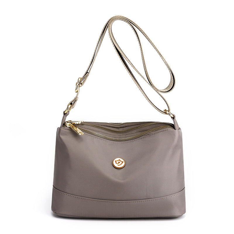 Contrast Oxford Nylon Lightweight Large Shoulder Bag