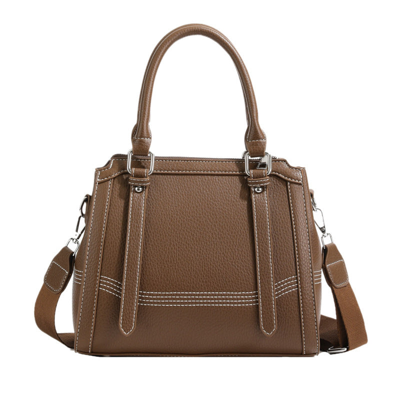 Lychee Pattern Bucket Style Winter Handbag