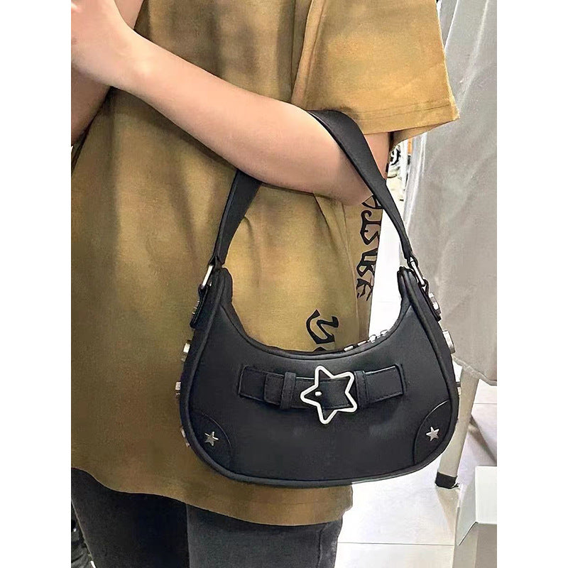 Light Luxury Denim Star Girl Underarm Shoulder Bag