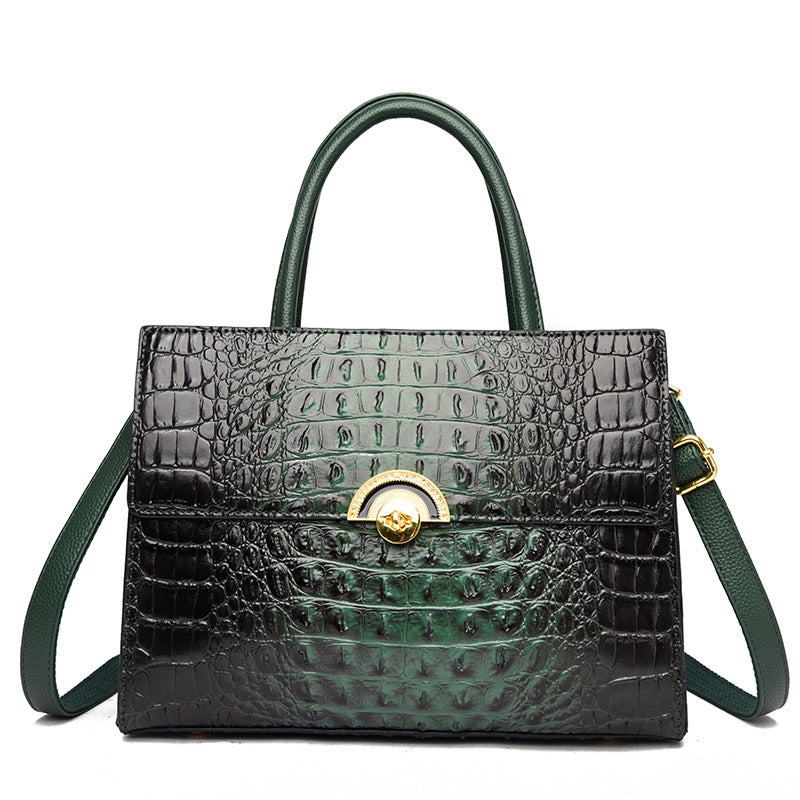 Crocodile Pattern Versatile Women's Handbag