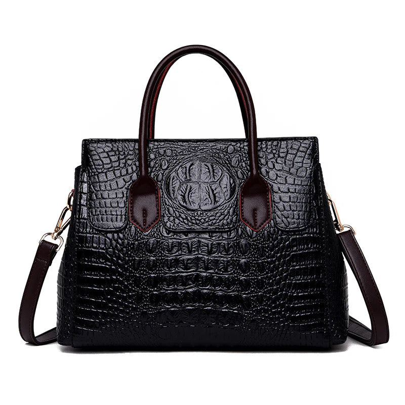 Crocodile Pattern PU Leather European Tote Bag