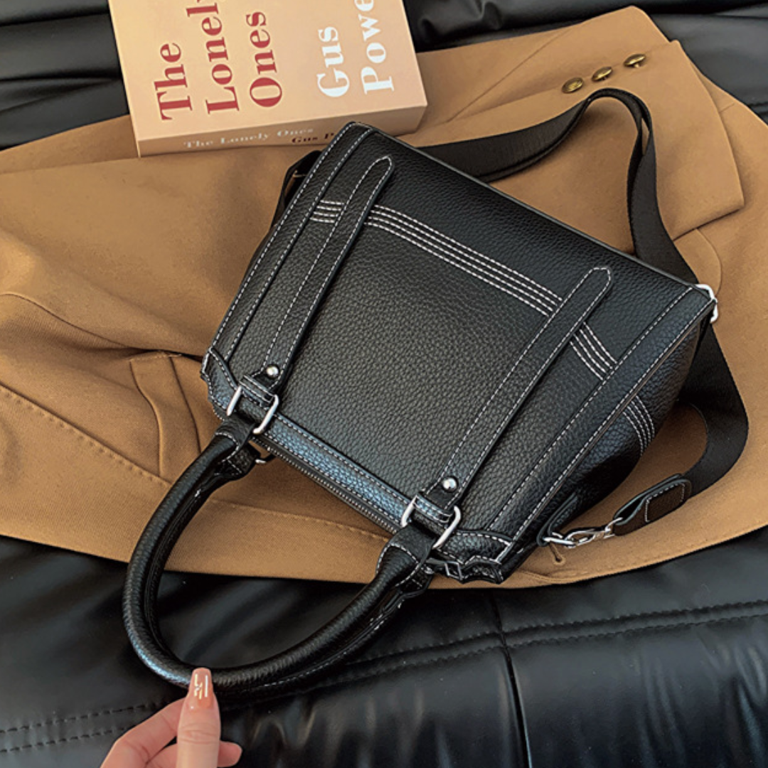 Lychee Pattern Bucket Style Winter Handbag