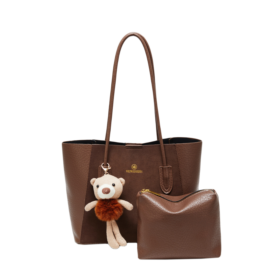 Soft PU Leather Large Capacity Class Shoulder Tote