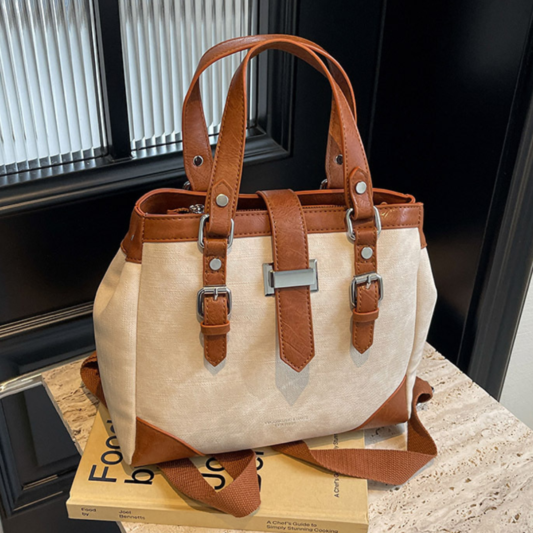 Retro Contrast Spring Shoulder Messenger Tote Bag