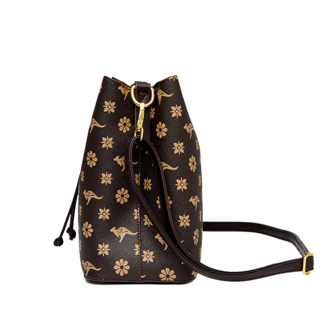 Printed Bucket Style Shoulder Messenger Bag