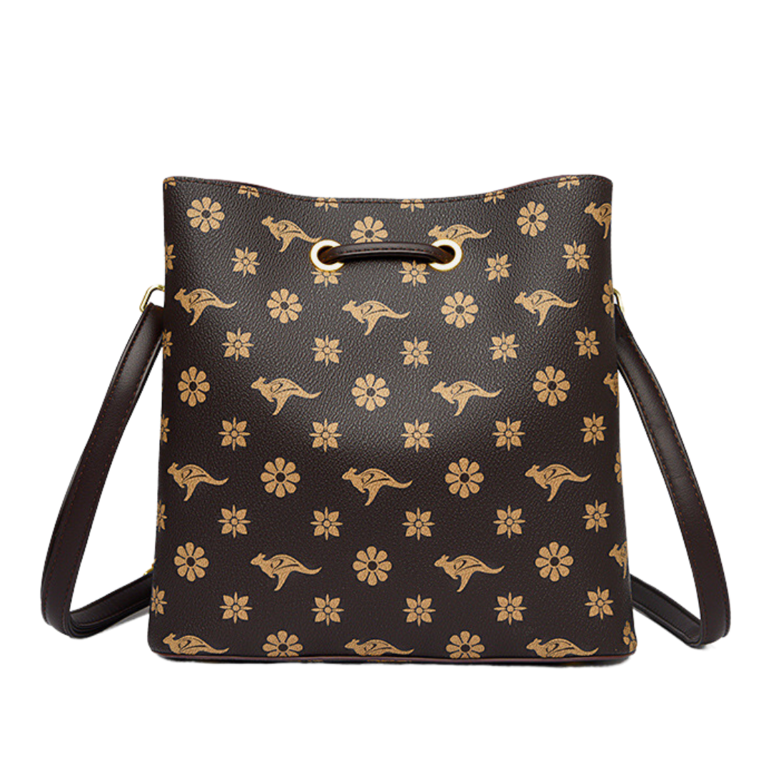 Printed Bucket Style Shoulder Messenger Bag
