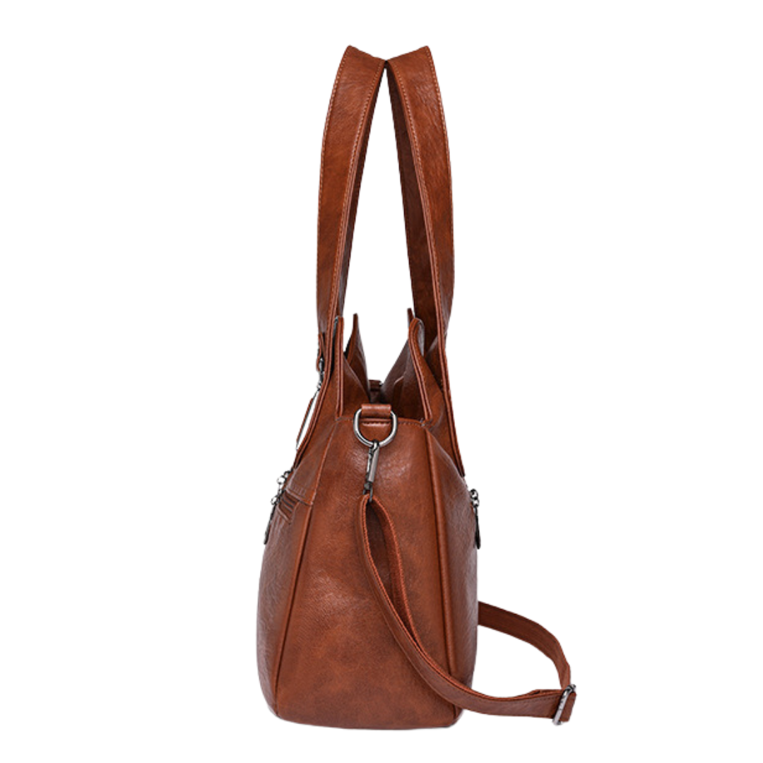 Soft PU Leather Retro Large Shoulder Handbag