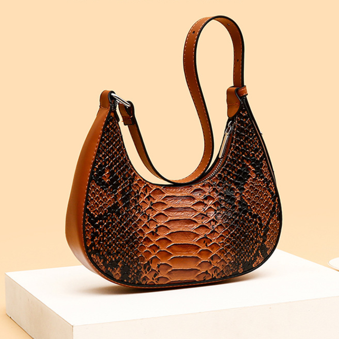 Crocodile Pattern Winter Underarm Shoulder Bag