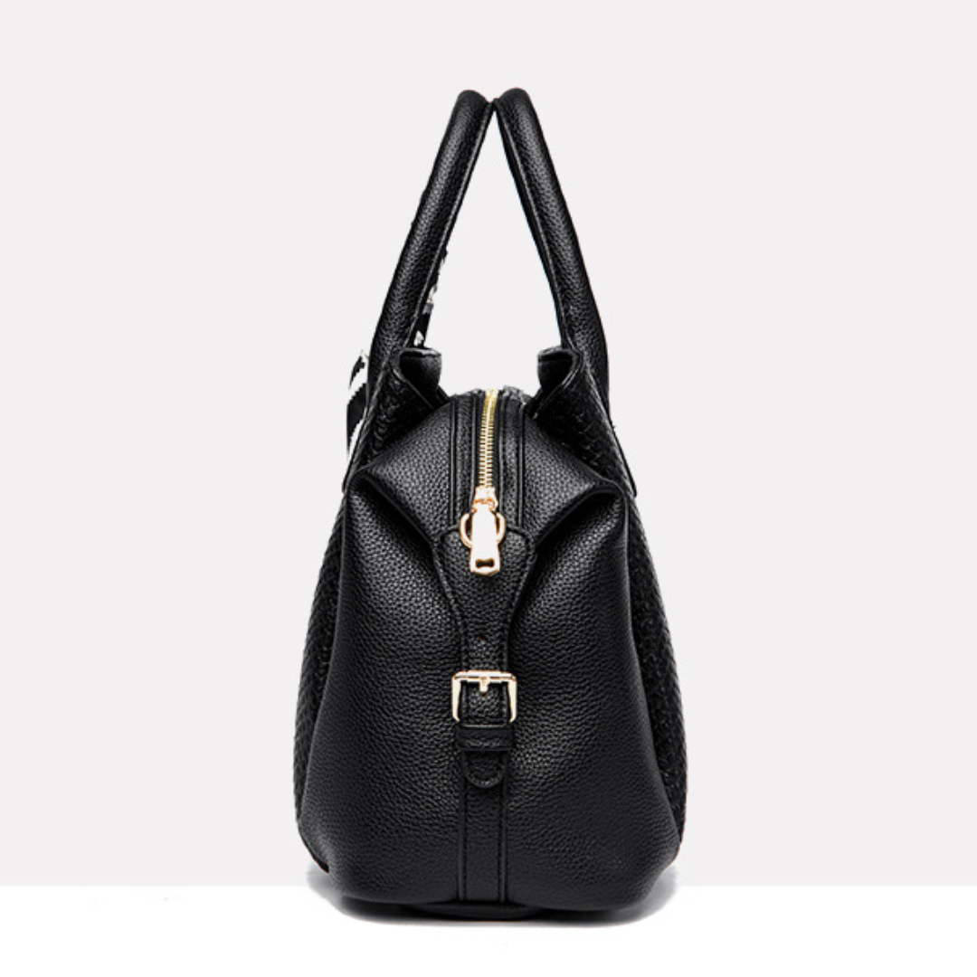 Large Capacity Embossed Crocodile Leather Handbag