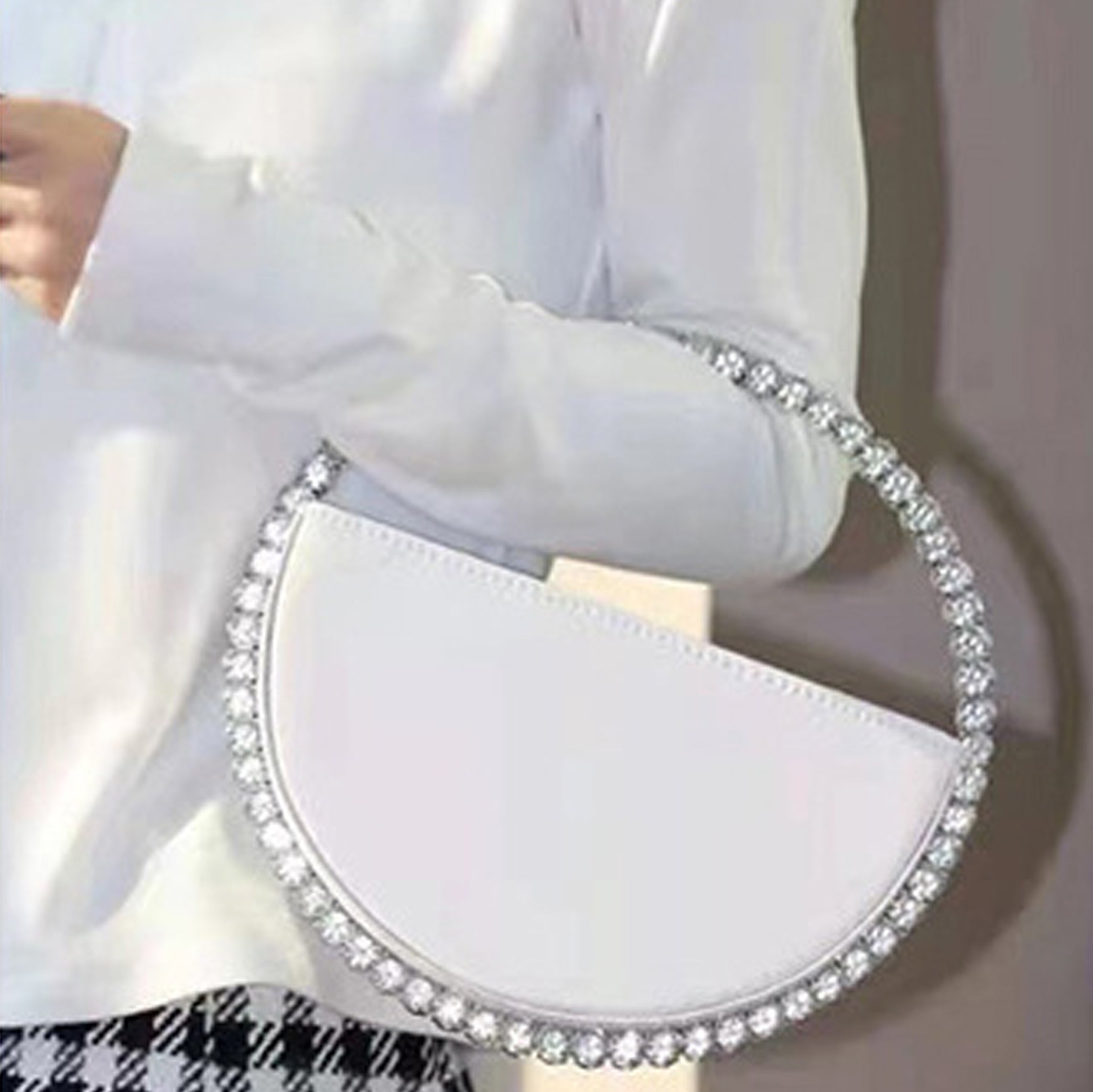 Crystal Diamond Round Sparkling Evening Clutch
